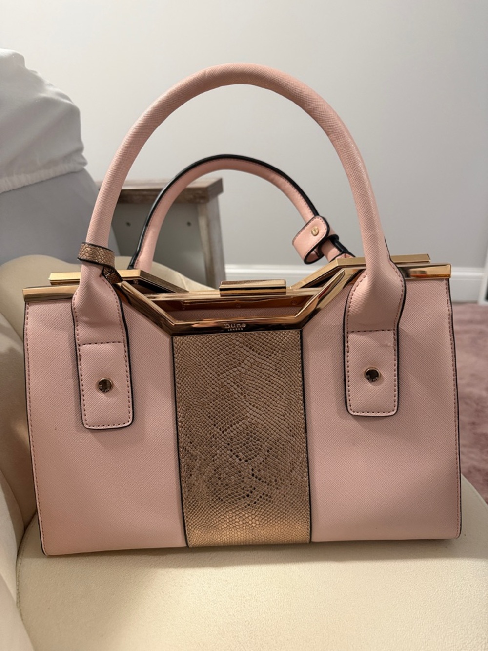 Women’s Pink Dune Purse from Tjmaxx. selling for $12